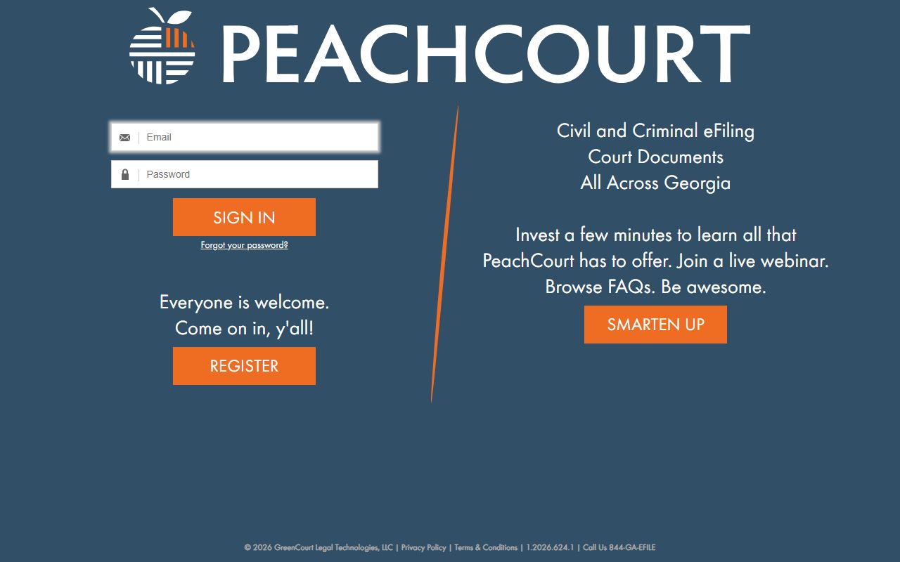 Catoosa County clerk court records PeachCourt e-filing portal
