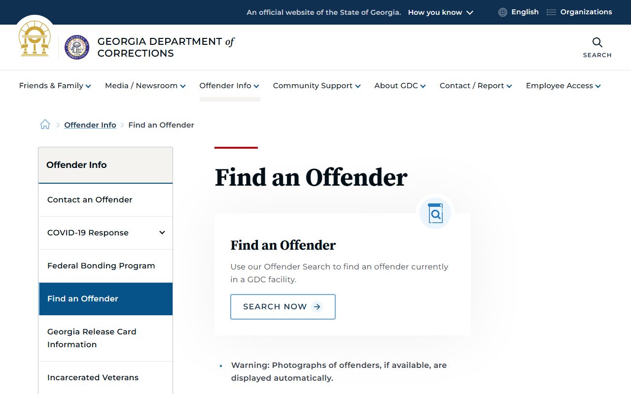 Catoosa County criminal court records Georgia Department of Corrections offender search