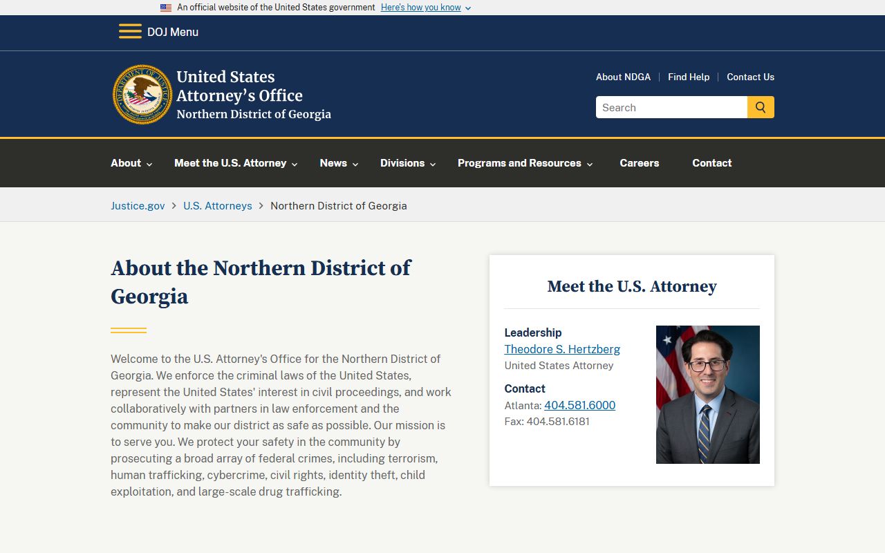 Catoosa County Superior Court records U.S. Attorney Northern District of Georgia source